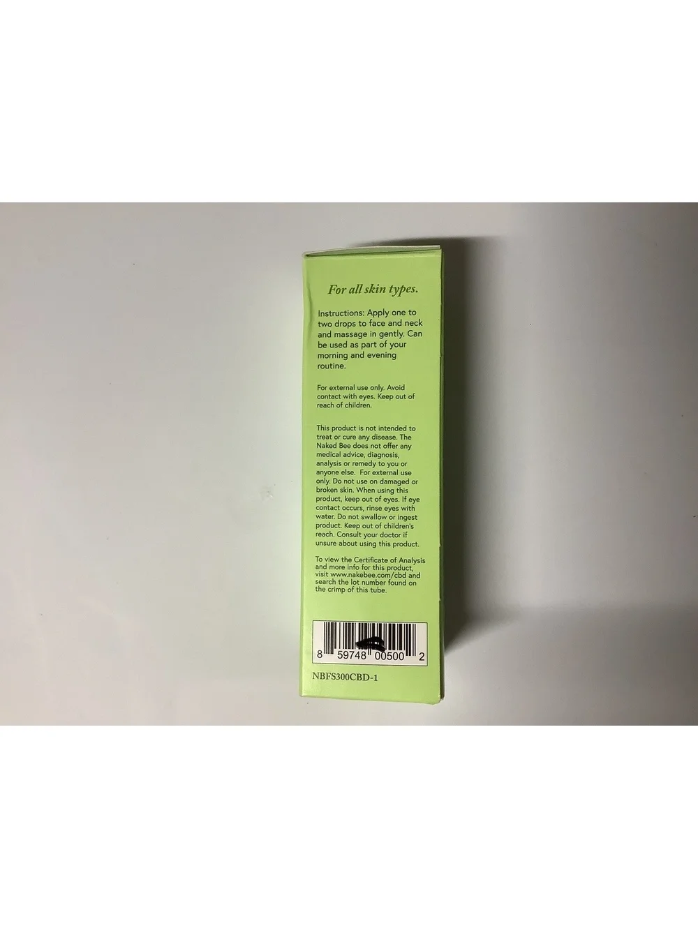 The Naked Bee CBD Face Serum 300mg with Hemp Seed Oil 1 fl oz